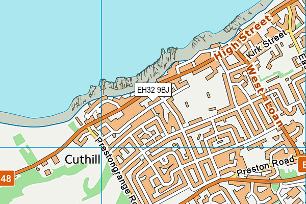 EH32 9BJ map - OS VectorMap District (Ordnance Survey)