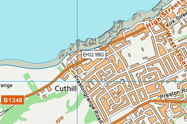 EH32 9BQ map - OS VectorMap District (Ordnance Survey)