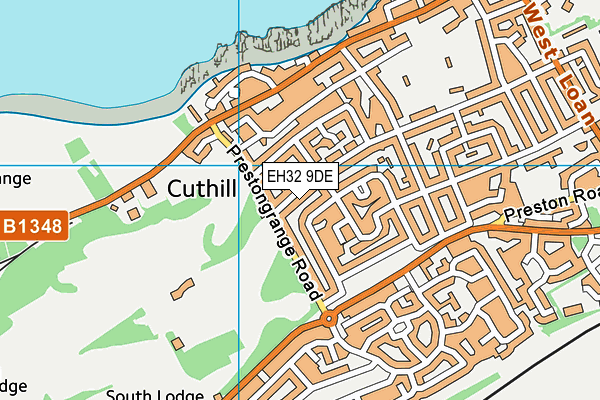 EH32 9DE map - OS VectorMap District (Ordnance Survey)