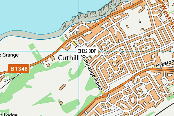 EH32 9DF map - OS VectorMap District (Ordnance Survey)