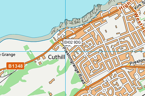 EH32 9DG map - OS VectorMap District (Ordnance Survey)