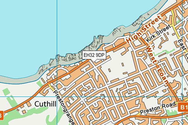 EH32 9DP map - OS VectorMap District (Ordnance Survey)