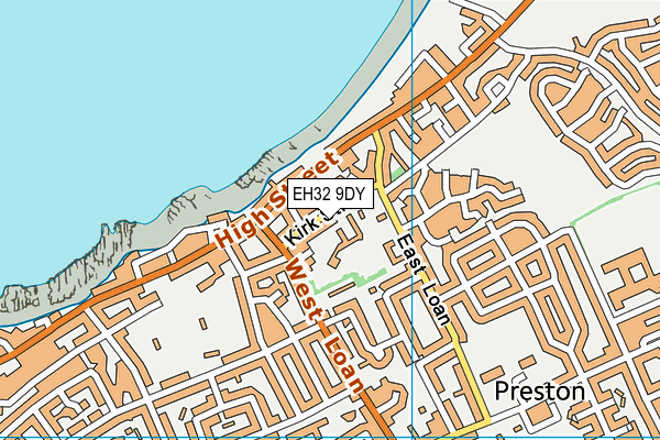 EH32 9DY map - OS VectorMap District (Ordnance Survey)