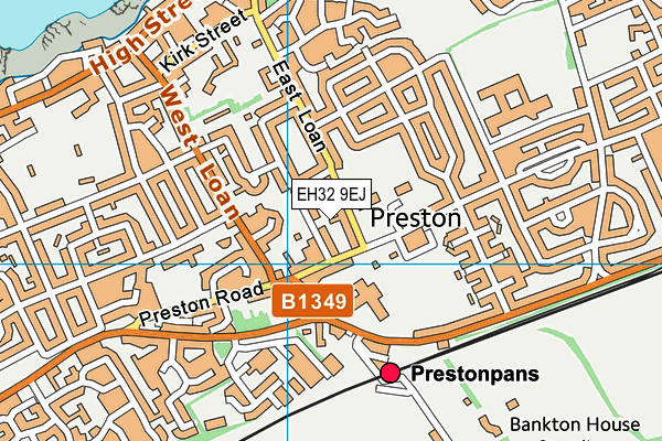 EH32 9EJ map - OS VectorMap District (Ordnance Survey)