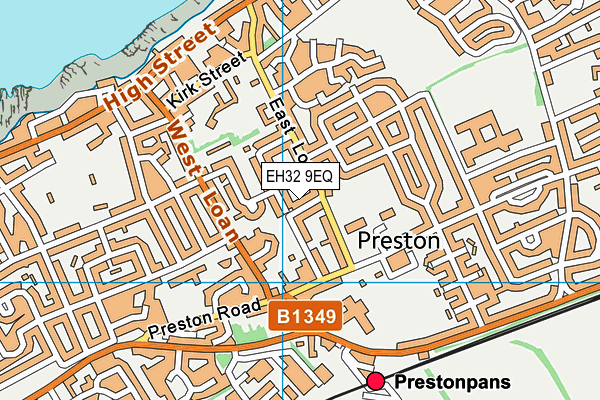 EH32 9EQ map - OS VectorMap District (Ordnance Survey)