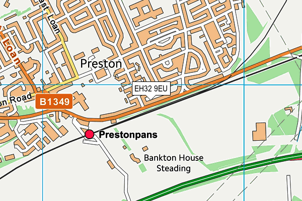 EH32 9EU map - OS VectorMap District (Ordnance Survey)