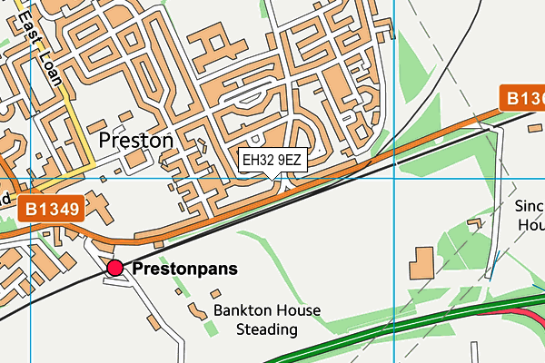 EH32 9EZ map - OS VectorMap District (Ordnance Survey)