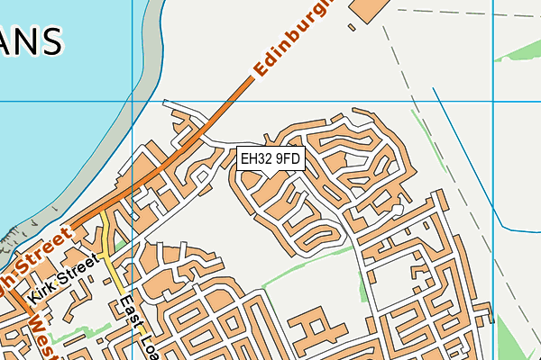 EH32 9FD map - OS VectorMap District (Ordnance Survey)