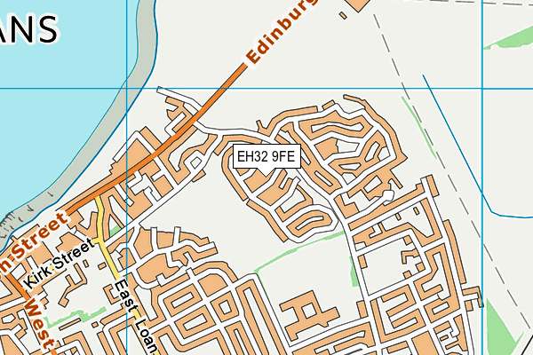 EH32 9FE map - OS VectorMap District (Ordnance Survey)