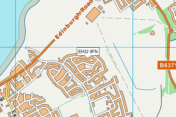 EH32 9FN map - OS VectorMap District (Ordnance Survey)