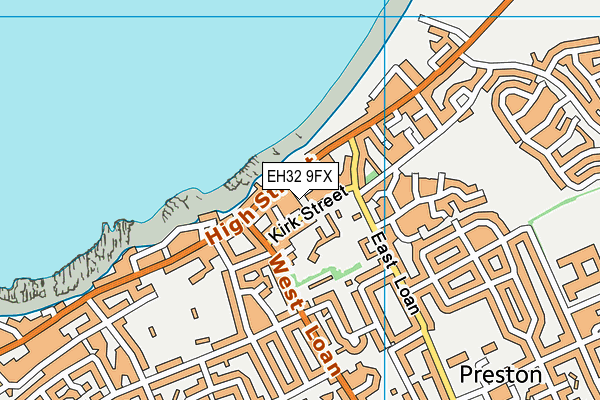 EH32 9FX map - OS VectorMap District (Ordnance Survey)