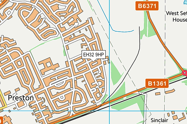 EH32 9HP map - OS VectorMap District (Ordnance Survey)