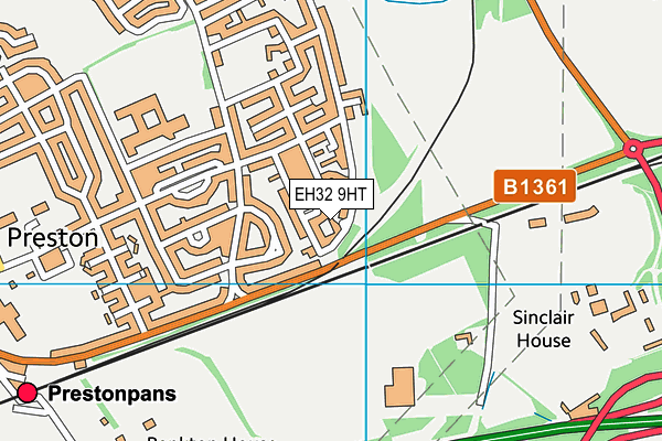 EH32 9HT map - OS VectorMap District (Ordnance Survey)