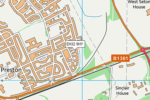 EH32 9HY map - OS VectorMap District (Ordnance Survey)