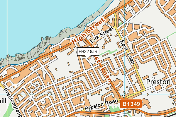 EH32 9JR map - OS VectorMap District (Ordnance Survey)