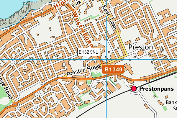 EH32 9NL map - OS VectorMap District (Ordnance Survey)