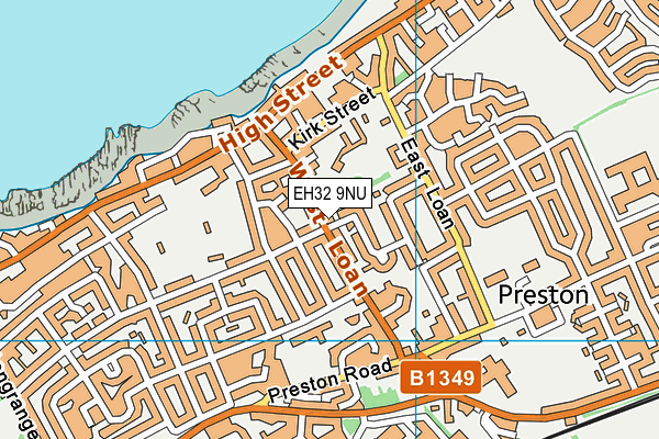 EH32 9NU map - OS VectorMap District (Ordnance Survey)