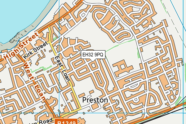 EH32 9PQ map - OS VectorMap District (Ordnance Survey)