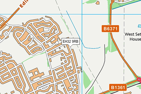 EH32 9RB map - OS VectorMap District (Ordnance Survey)