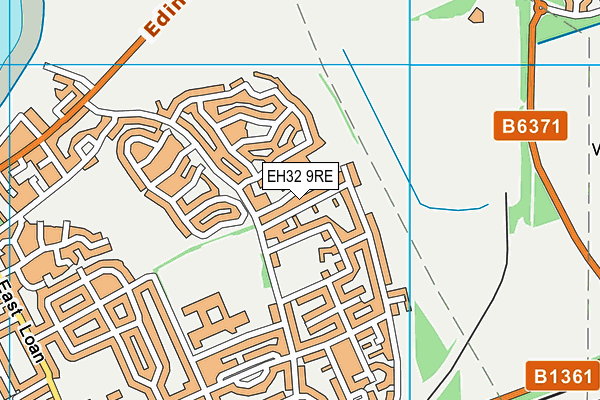 EH32 9RE map - OS VectorMap District (Ordnance Survey)