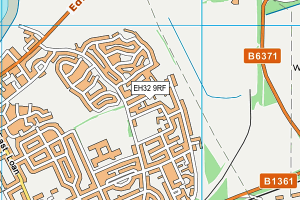 EH32 9RF map - OS VectorMap District (Ordnance Survey)