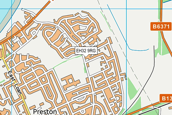 EH32 9RG map - OS VectorMap District (Ordnance Survey)