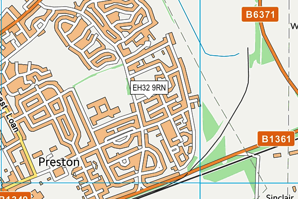 EH32 9RN map - OS VectorMap District (Ordnance Survey)