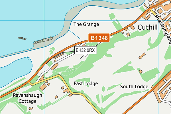 EH32 9RX map - OS VectorMap District (Ordnance Survey)