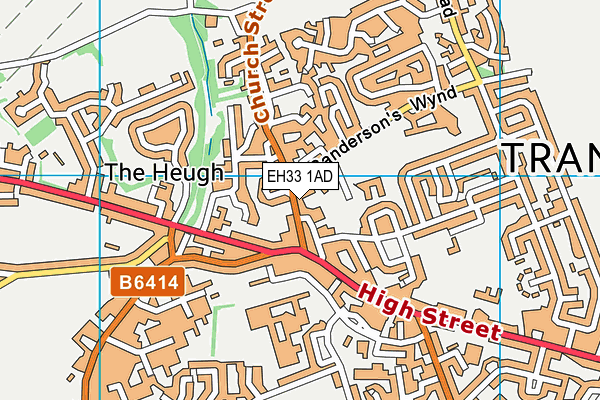 EH33 1AD map - OS VectorMap District (Ordnance Survey)
