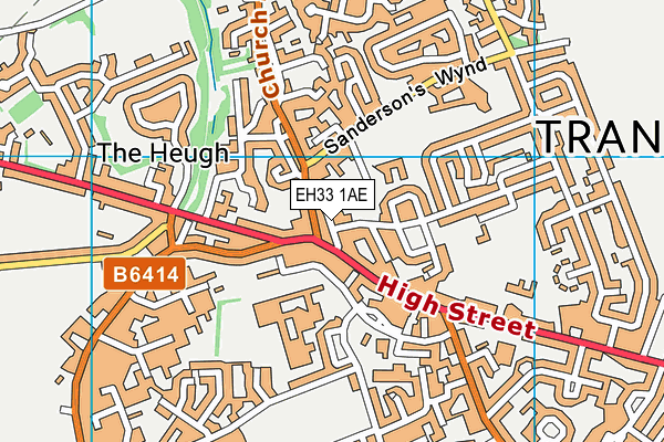 EH33 1AE map - OS VectorMap District (Ordnance Survey)