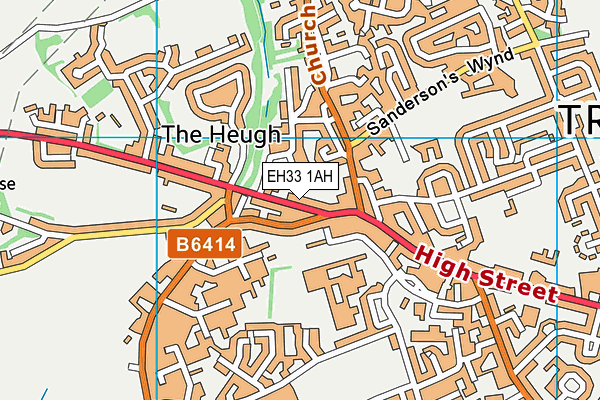 EH33 1AH map - OS VectorMap District (Ordnance Survey)