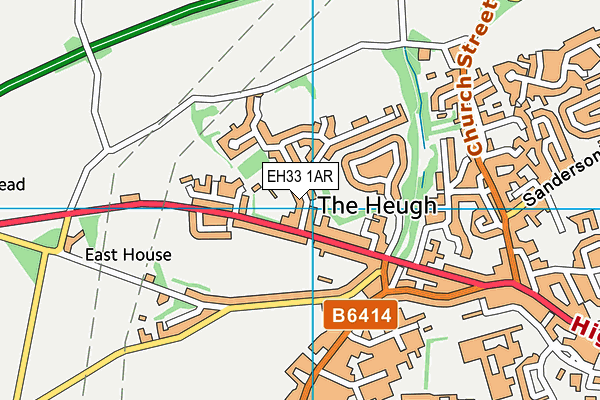 EH33 1AR map - OS VectorMap District (Ordnance Survey)