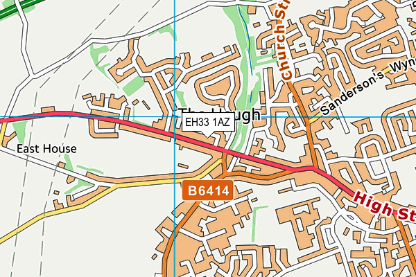 EH33 1AZ map - OS VectorMap District (Ordnance Survey)