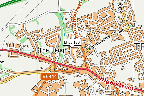 EH33 1BB map - OS VectorMap District (Ordnance Survey)