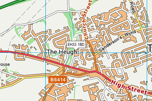 EH33 1BD map - OS VectorMap District (Ordnance Survey)