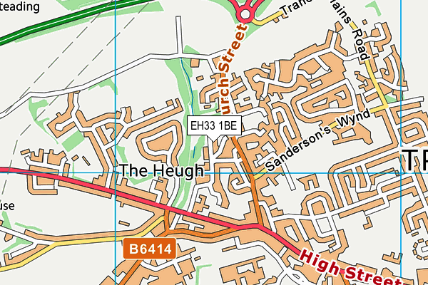EH33 1BE map - OS VectorMap District (Ordnance Survey)
