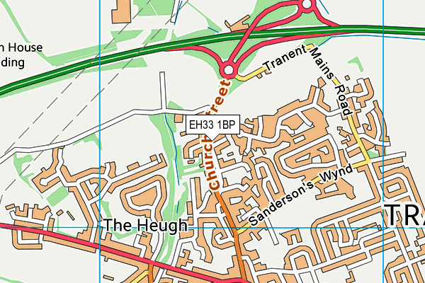 EH33 1BP map - OS VectorMap District (Ordnance Survey)