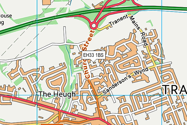 EH33 1BS map - OS VectorMap District (Ordnance Survey)