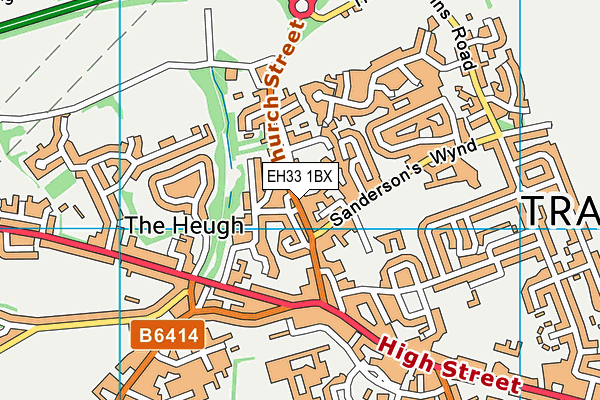 EH33 1BX map - OS VectorMap District (Ordnance Survey)