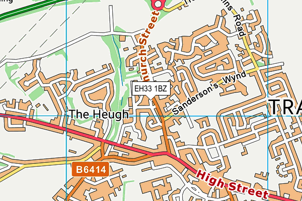 EH33 1BZ map - OS VectorMap District (Ordnance Survey)