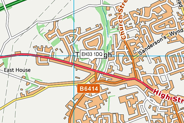 EH33 1DQ map - OS VectorMap District (Ordnance Survey)