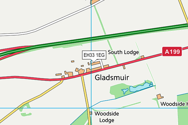 EH33 1EG map - OS VectorMap District (Ordnance Survey)
