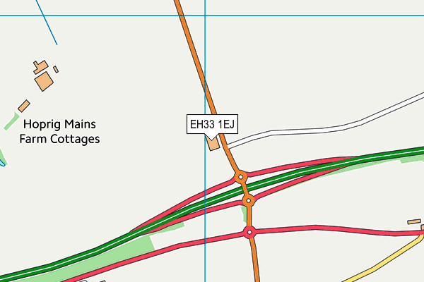EH33 1EJ map - OS VectorMap District (Ordnance Survey)