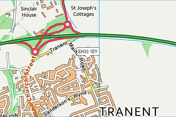EH33 1EY map - OS VectorMap District (Ordnance Survey)