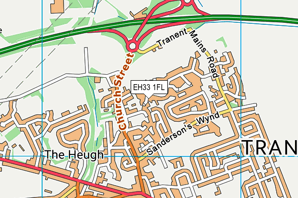 EH33 1FL map - OS VectorMap District (Ordnance Survey)