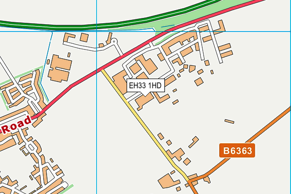 EH33 1HD map - OS VectorMap District (Ordnance Survey)