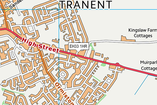 EH33 1HR map - OS VectorMap District (Ordnance Survey)