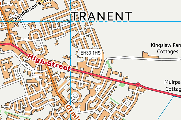 EH33 1HS map - OS VectorMap District (Ordnance Survey)