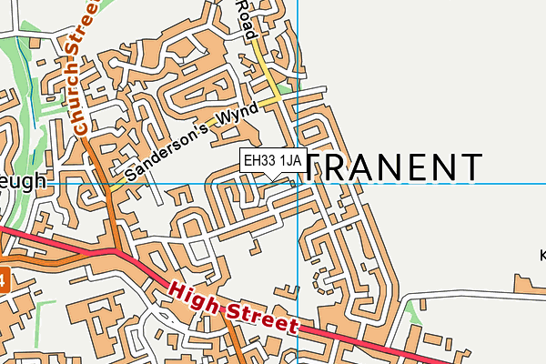 EH33 1JA map - OS VectorMap District (Ordnance Survey)