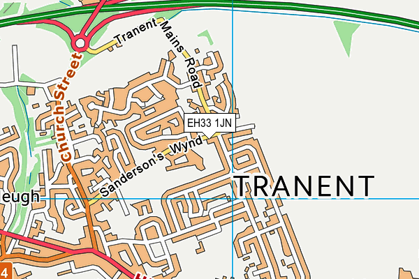 EH33 1JN map - OS VectorMap District (Ordnance Survey)